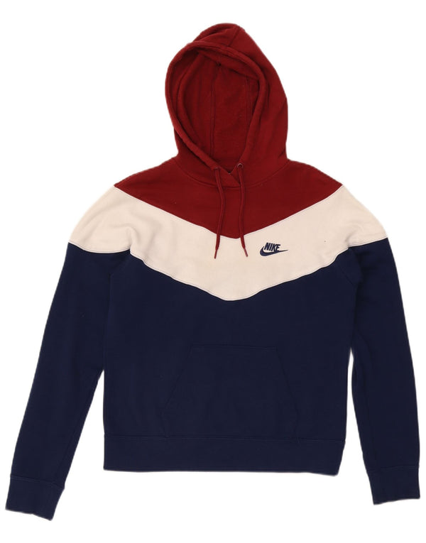 Felpa con cappuccio da uomo Nike XS in cotone color block multicolore
