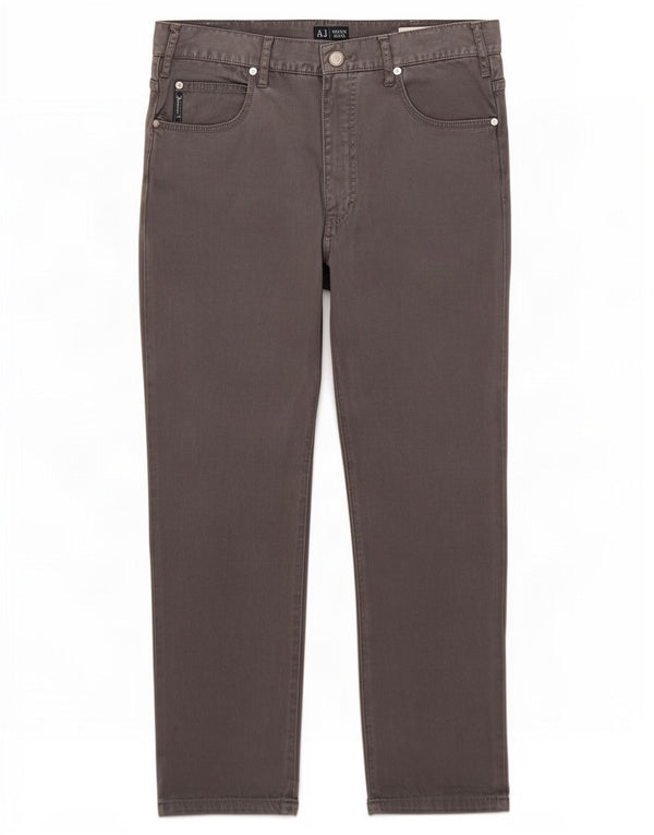 Pantaloni casual da uomo vestibilità regolare Armani W34 L28 cotone grigio