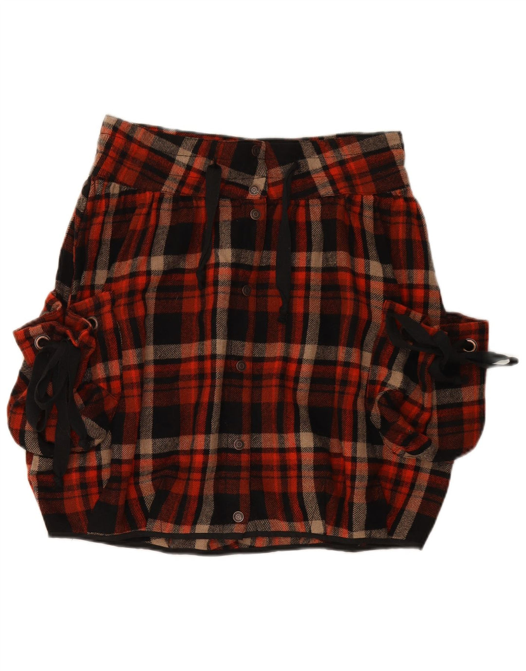 FORNARINA Gonna a palloncino da donna grande W34 in lana a quadri multicolore