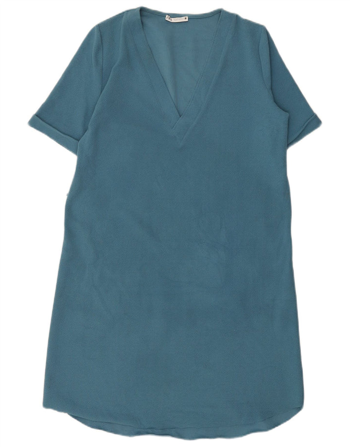 Abito a trapezio oversize da donna Zara UK 10 piccolo blu