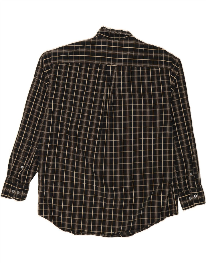 NAUTICA Mens Shirt Large Black Check Cotton Vintage Nautica and Second-Hand Nautica from Messina Hembry 