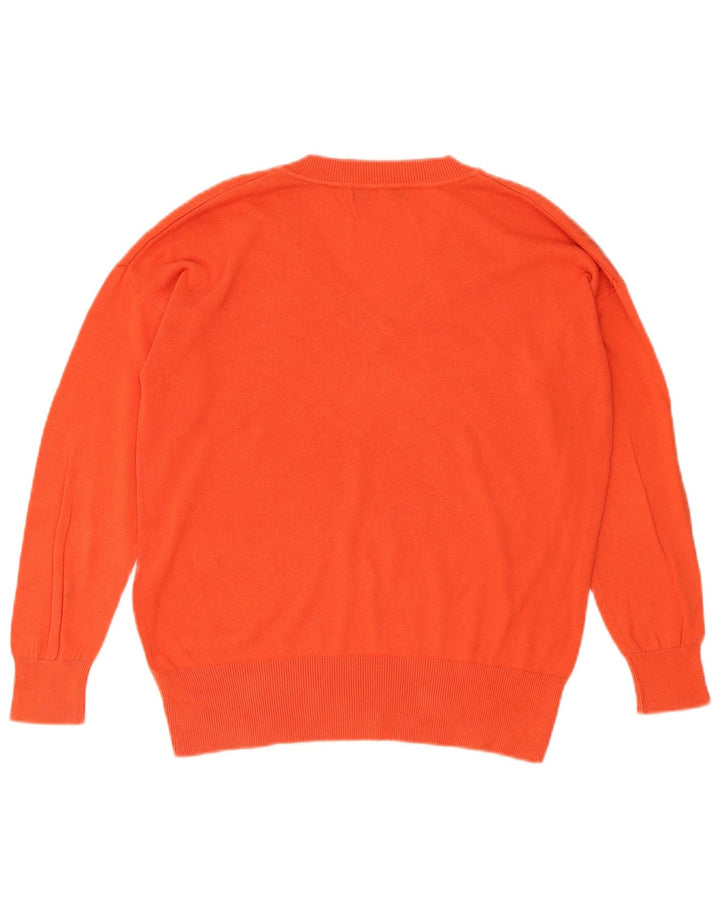 Maglione maglione con scollo a V da donna Marks & Spencer UK 14 rosso medio