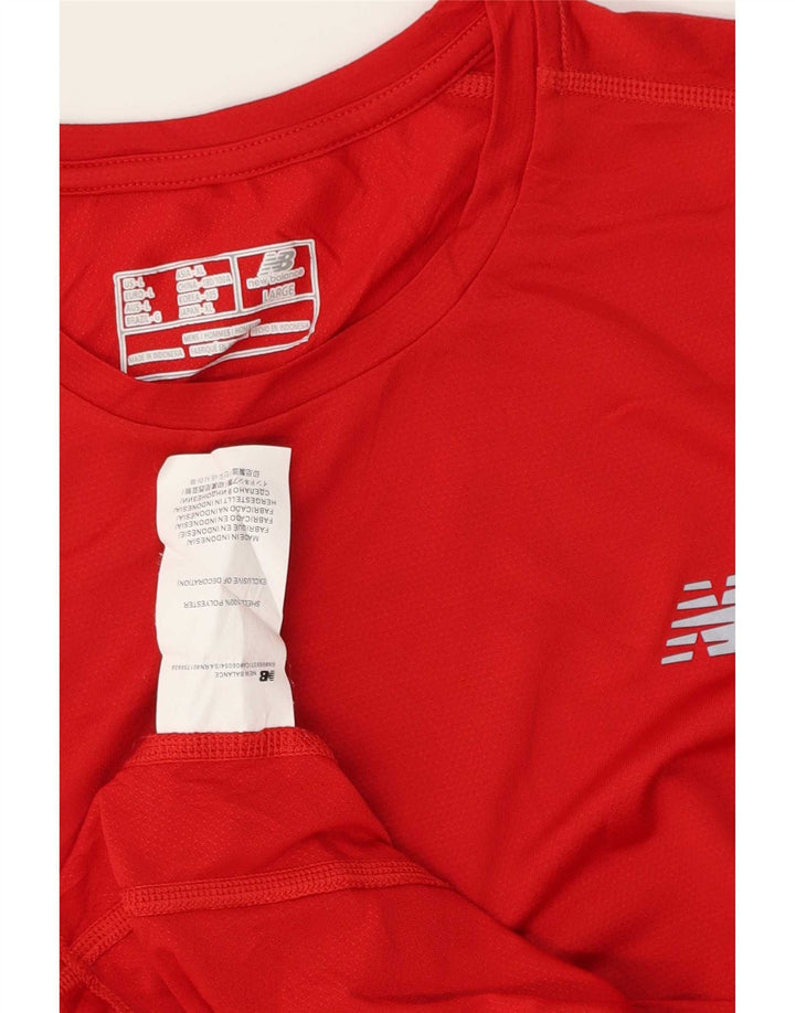 T-shirt da uomo New Balance Top grande rosso in poliestere