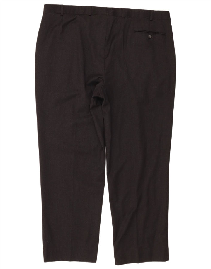 Pantaloni chino con pegged da uomo Marks & Spencer W40 L29 in lana grigia