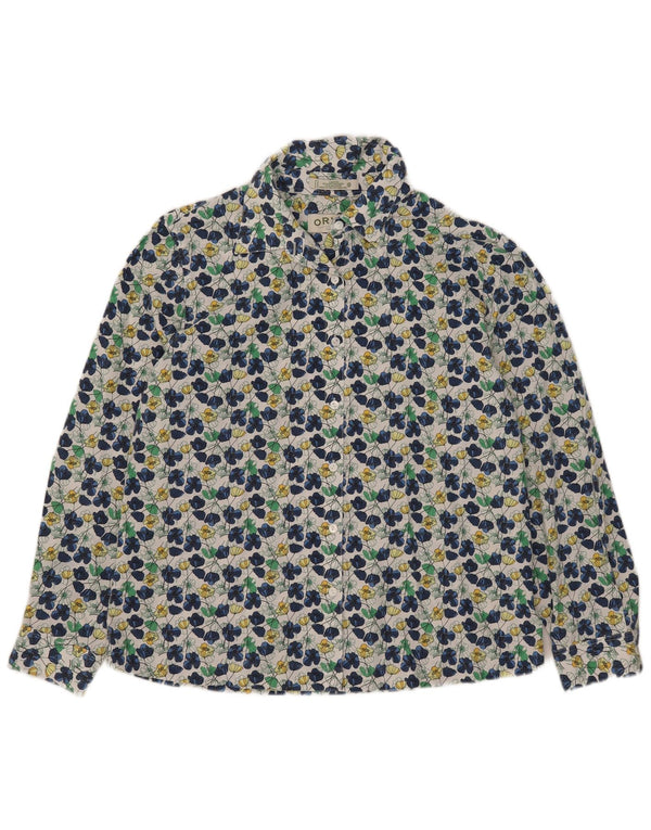 Camicia da donna Orvis UK 16 Grande cotone floreale multicolore