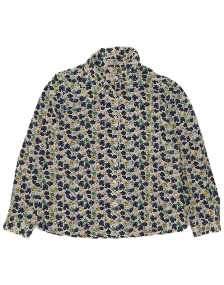 Camicia da donna Orvis UK 16 Grande cotone floreale multicolore