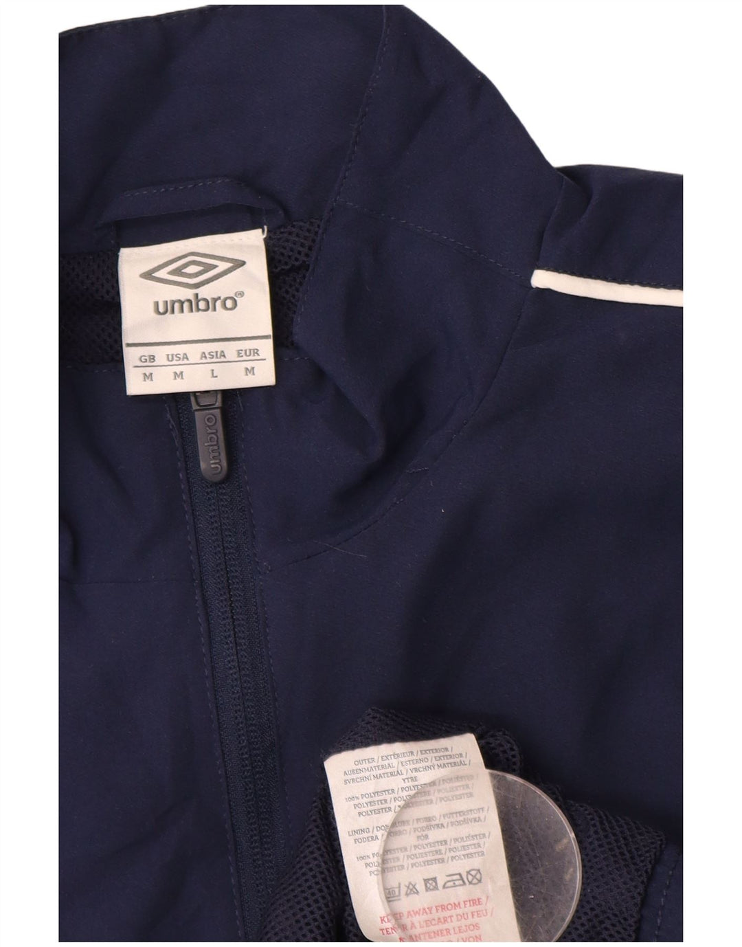 Giacca da tuta da uomo Umbro in poliestere medio blu navy