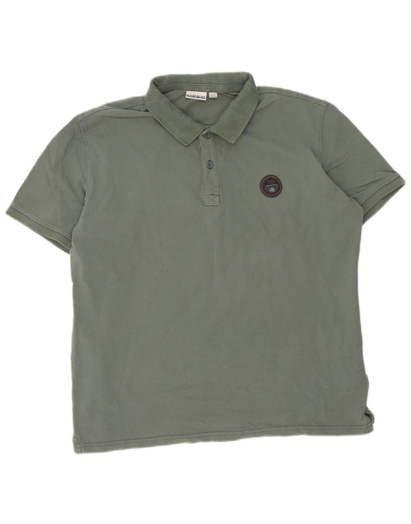Polo grafica da uomo Napapijri 2XL in cotone verde