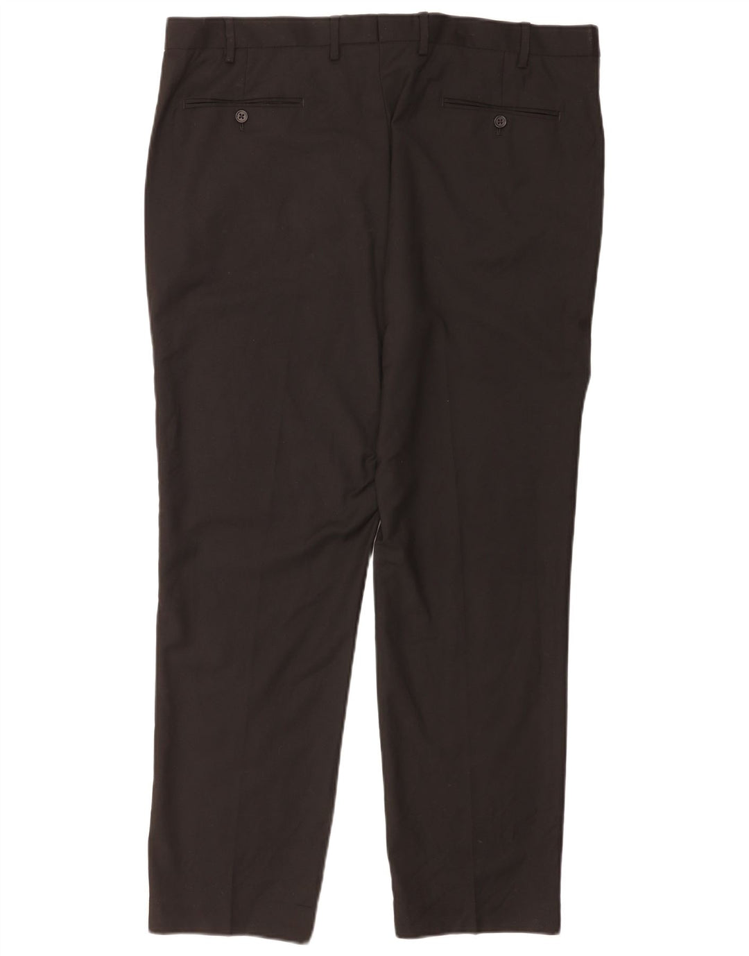 Pantaloni da abito vestibilità regolare da uomo Marks & Spencer W40 L31 poliestere nero
