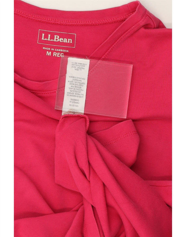L.L.BEAN Womens T-Shirt Top UK 14 Medium Pink Cotton Vintage L.L.Bean and Second-Hand L.L.Bean from Messina Hembry 