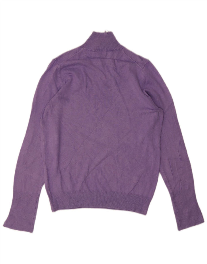 Maglione maglione collo alto da donna Zara UK 12 viola medio