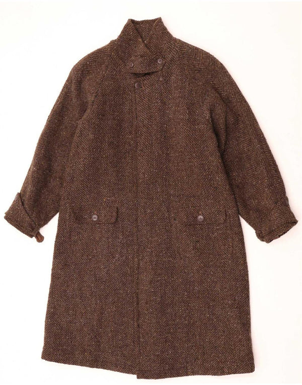 Vintage Womens Overcoat UK 12 Medium Brown Alpaca Wool