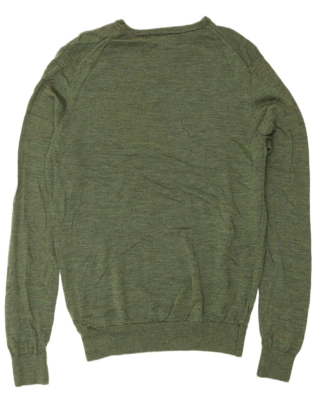 Maglione Zara da uomo con scollo a barca in lana verde medio