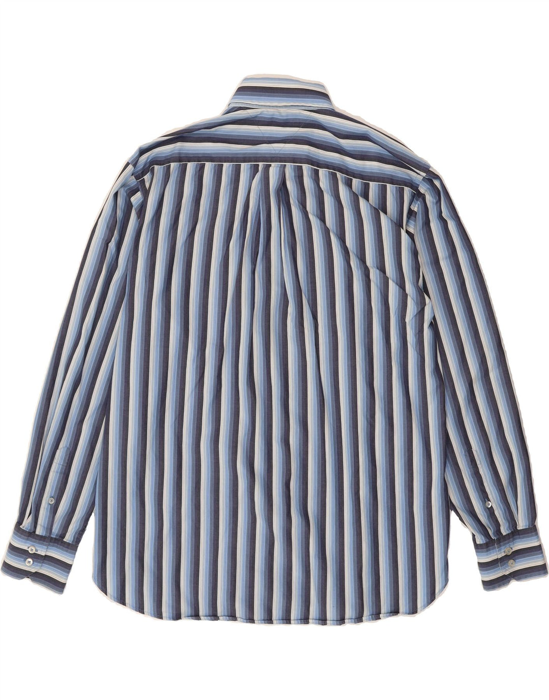 TOMMY HILFIGER Mens Shirt Large Blue Striped Cotton Vintage Tommy Hilfiger and Second-Hand Tommy Hilfiger from Messina Hembry 