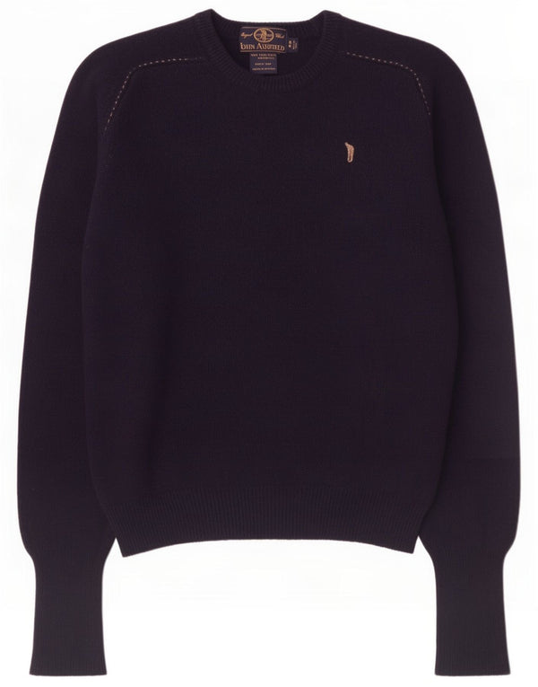 Maglione da donna con scollo a barca John Ashfield IT 48 XL Lana blu navy