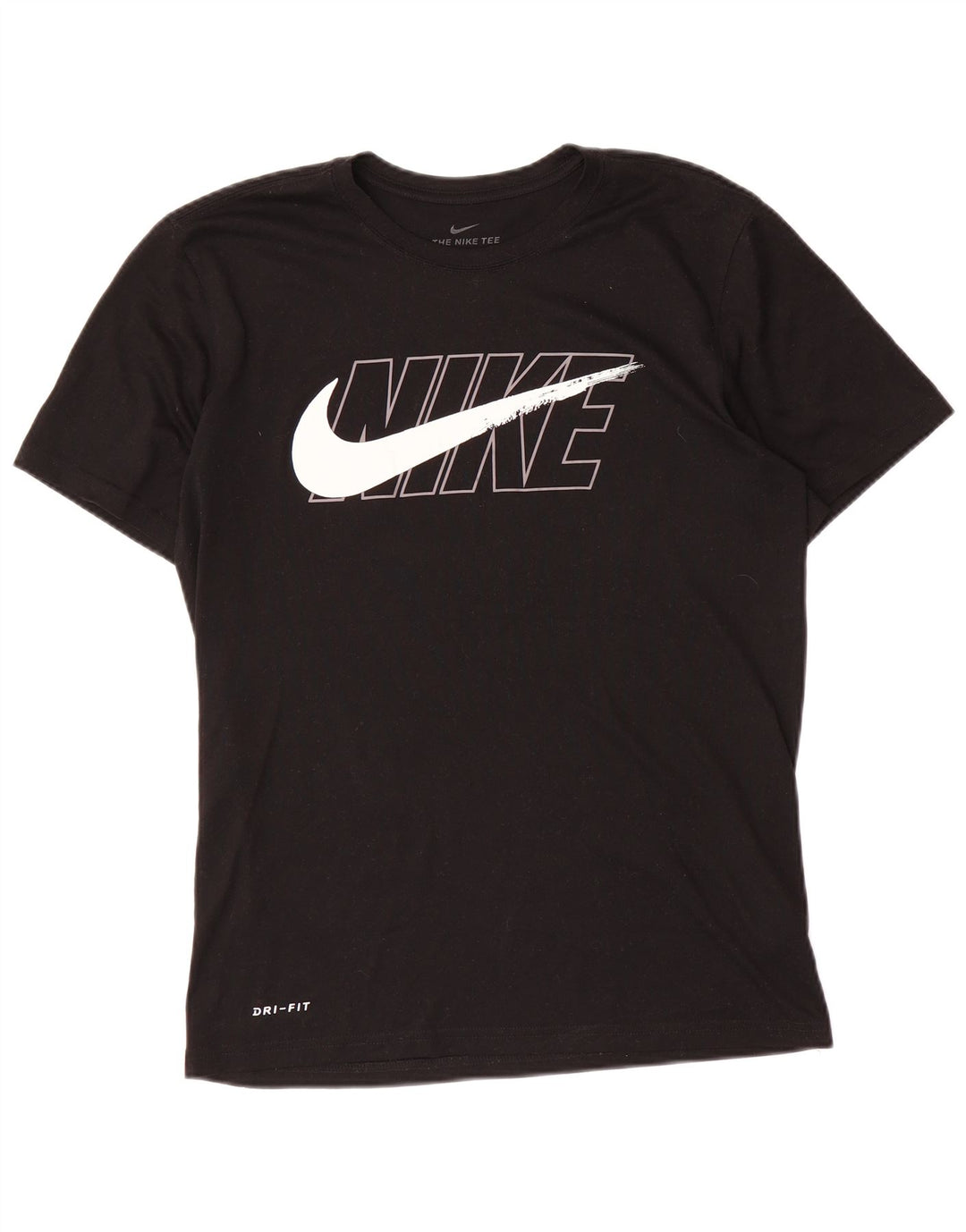 T-shirt grafica Nike Dri Fit da uomo, piccola, in poliestere nero
