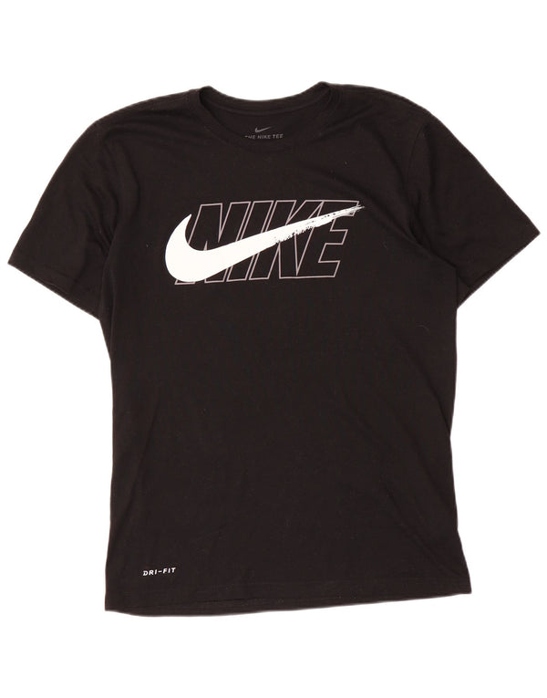 T-shirt grafica Nike Dri Fit da uomo, piccola, in poliestere nero