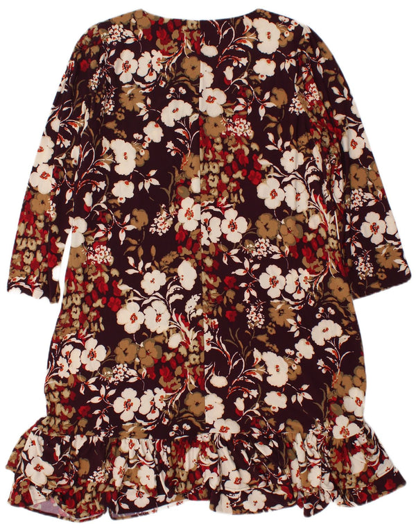 Abito da donna a vita bassa con maniche a 3/4 Tommy Hilfiger UK 16 grande multicolore