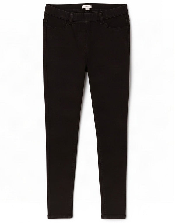 M&Co Jeans Jeggings da donna UK 10 Small W27 L28 Cotone nero