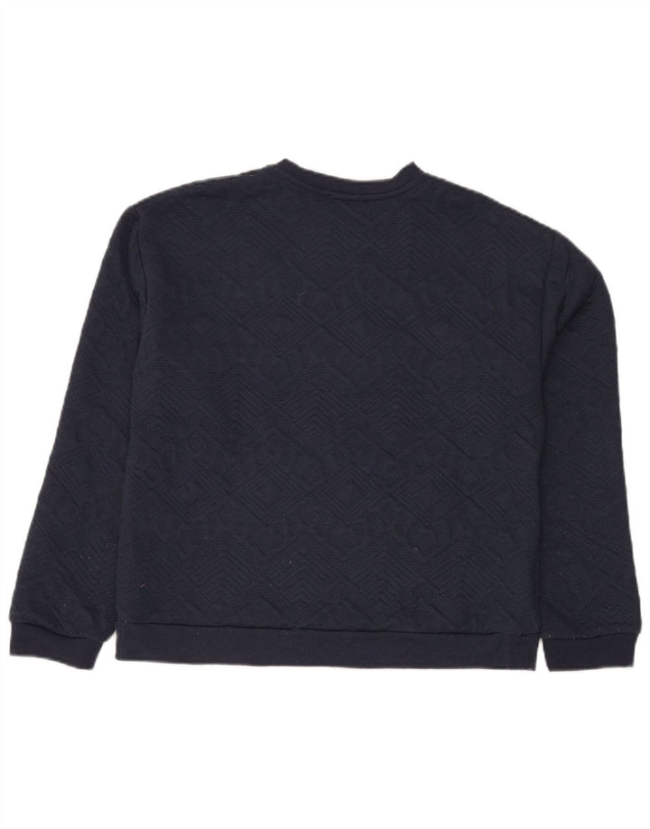 Zara Uomo Felpa Maglione Piccolo Blu Navy Argyle/Diamante