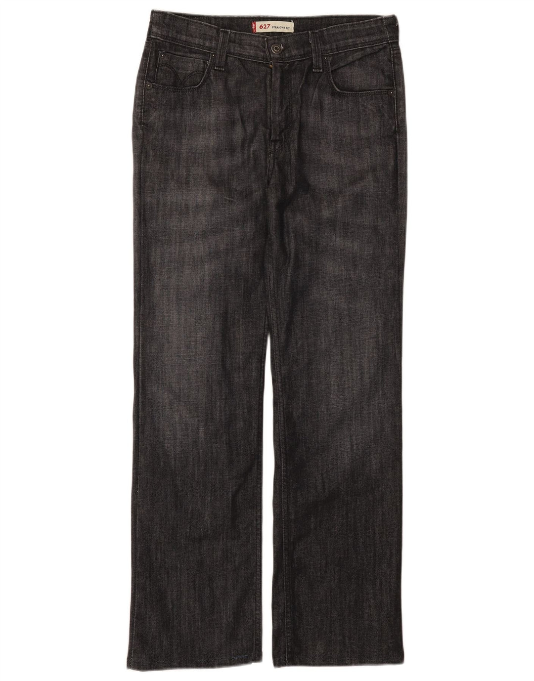 Jeans dritti Levi's 627 da donna W30 L29 cotone grigio
