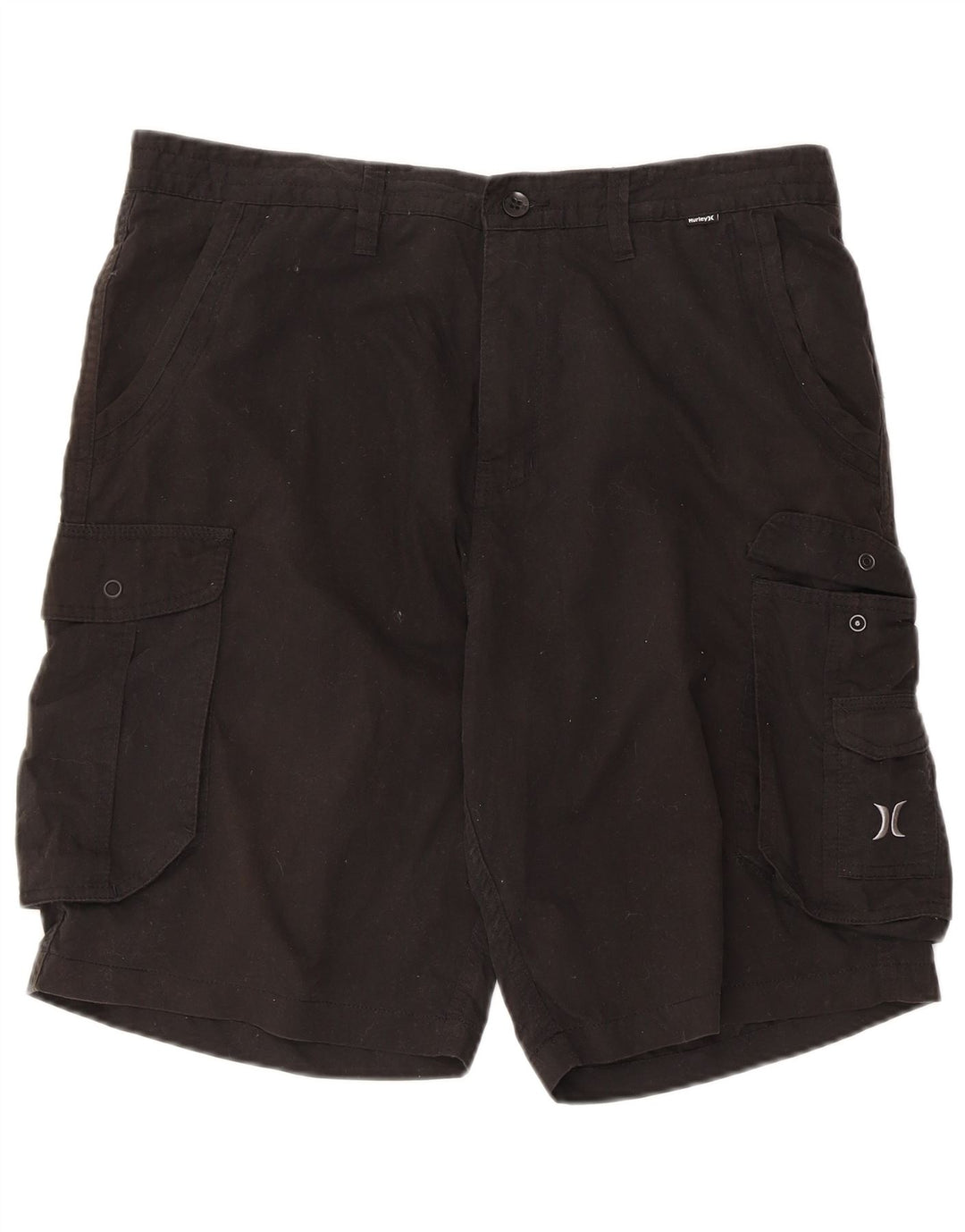 Pantaloncini cargo da uomo Hurley W34 grandi in cotone nero
