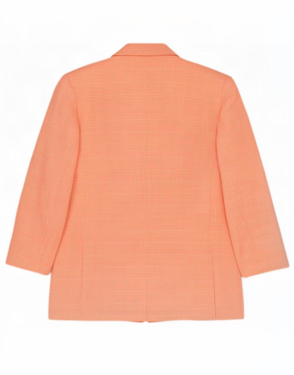 Giacca blazer a 3 bottoni da donna Pierre Cardin UK 14 grande pied de poule rosa
