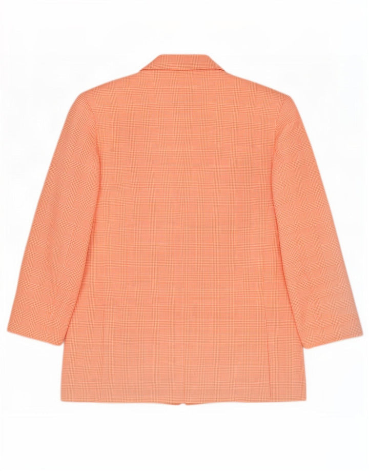 Giacca blazer a 3 bottoni da donna Pierre Cardin UK 14 grande pied de poule rosa
