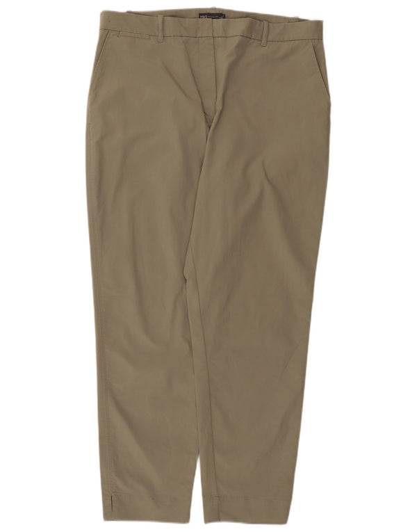 Pantaloni chino affusolati da donna Marks & Spencer UK 18 XL W38 L29 Cotone kaki