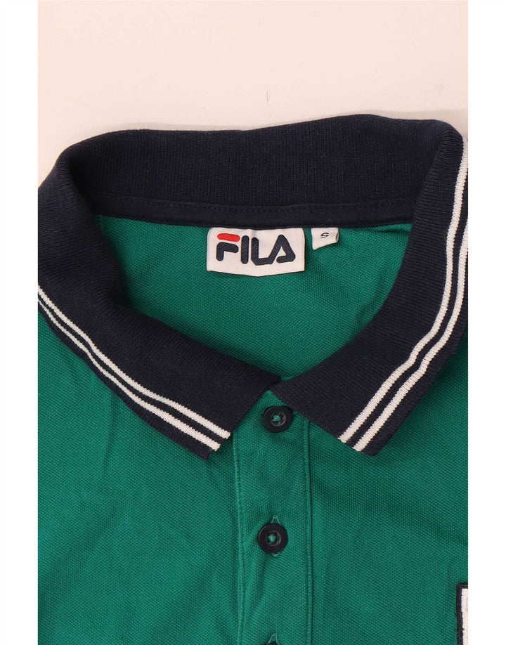 Polo da uomo Fila Small verde color block