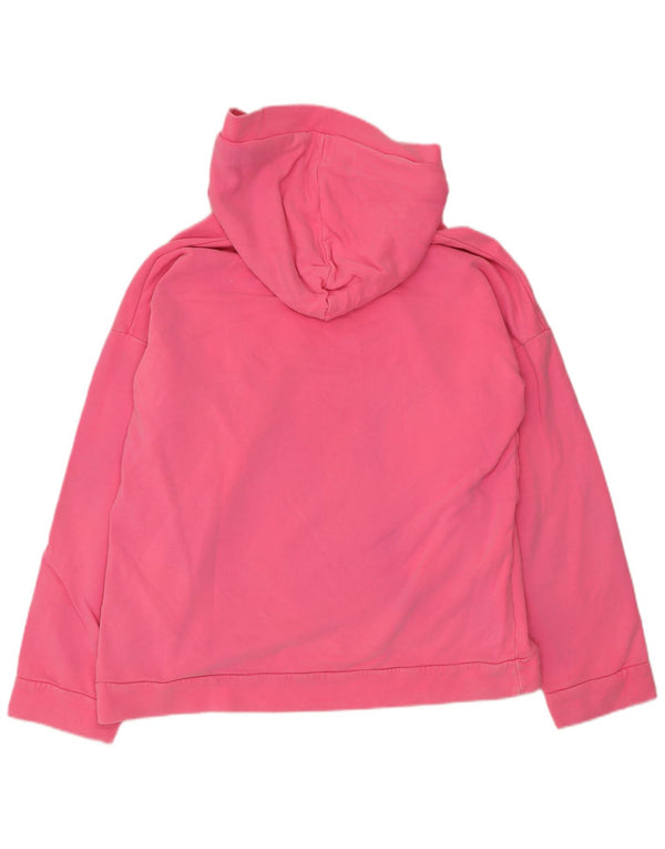 Felpa con cappuccio oversize grafica da donna Trussardi Jeans UK 14 Rosa medio
