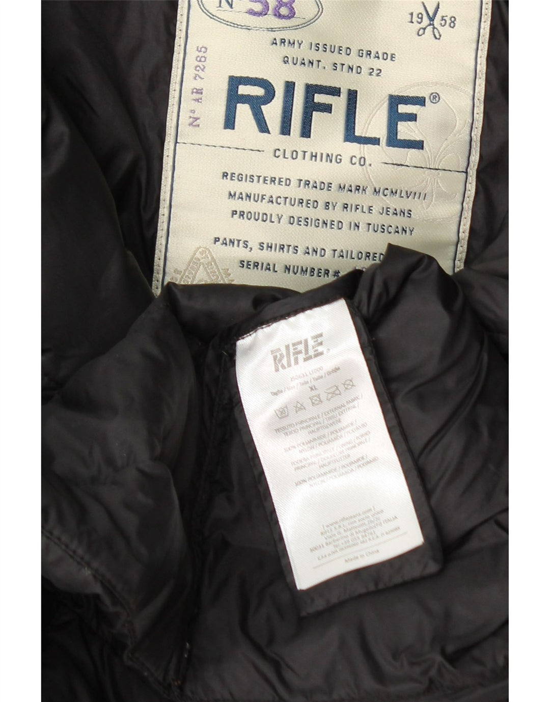 Giacca imbottita da donna Rifle UK 18 XL nera in poliammide