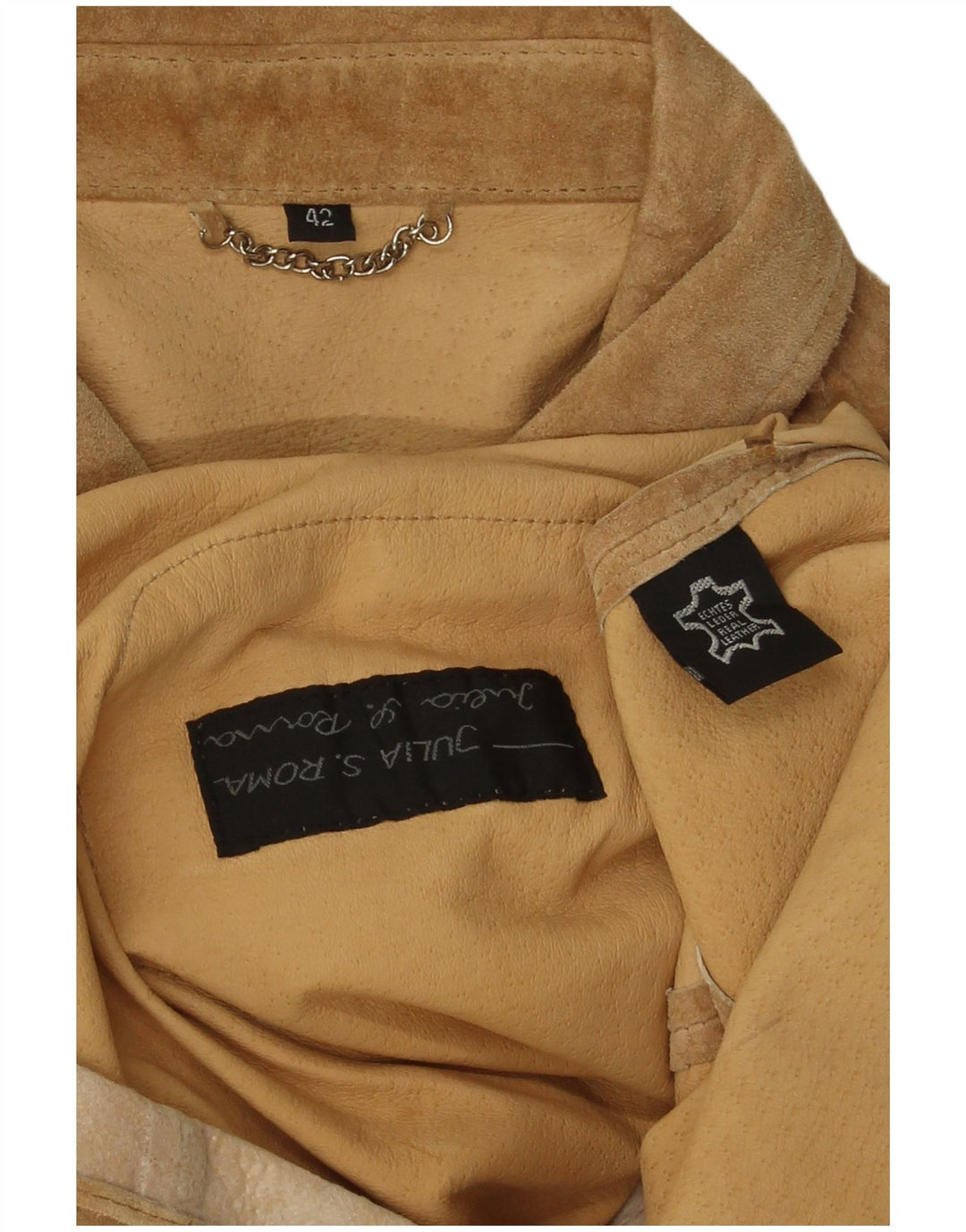 Giacca in pelle scamosciata da donna Julia S. Roma EU 42 Large in pelle marrone
