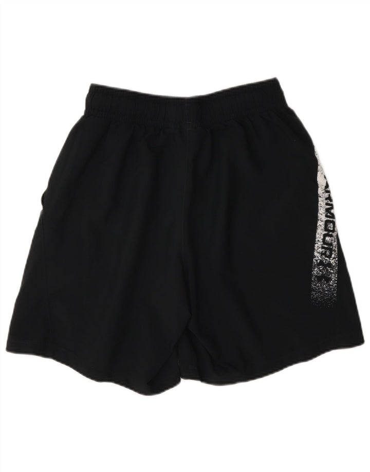 Pantaloncini sportivi grafici da uomo Under Armour piccoli in poliestere color block nero