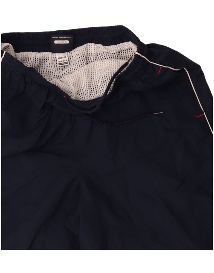 Pantaloncini sportivi grafici da uomo Umbro grandi in poliestere blu navy