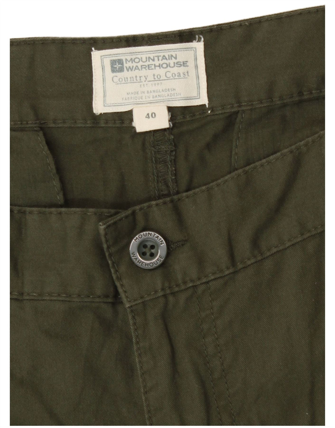 Pantaloncini cargo da uomo Mountain Warehouse W40 XL cotone kaki