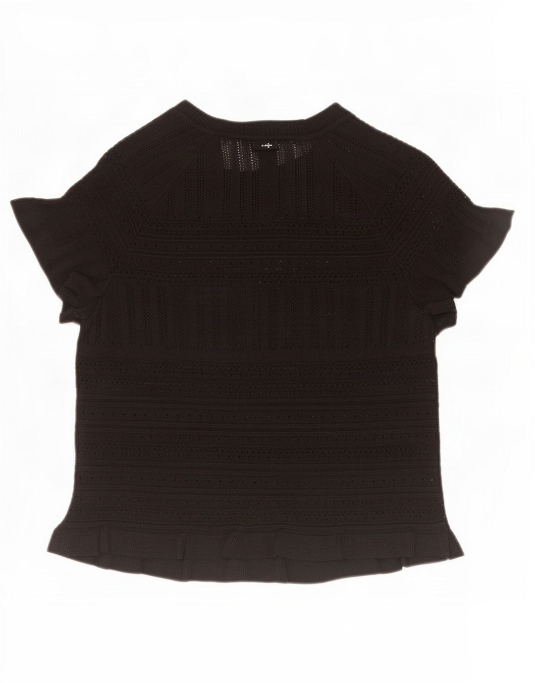 Top Zara da donna in maglia corta in maglia UK 12 medio nero