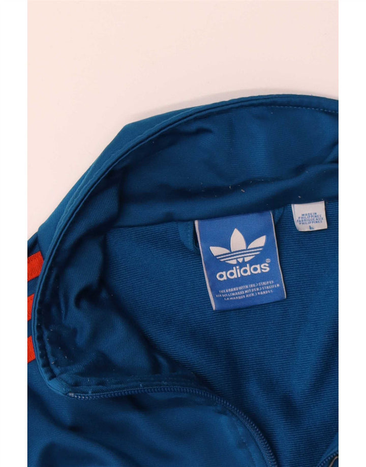 Giacca da ginnastica da uomo Adidas Large in poliestere blu navy