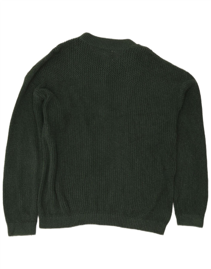 Eddie Bauer Maglione da uomo con collo a bottoni, grande cotone verde