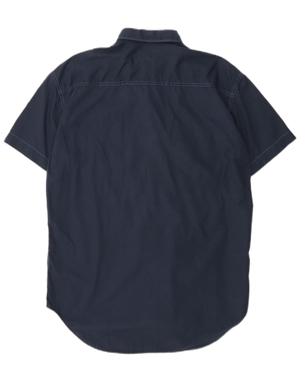 REPLAY Camicia a maniche corte da uomo XL in cotone blu navy