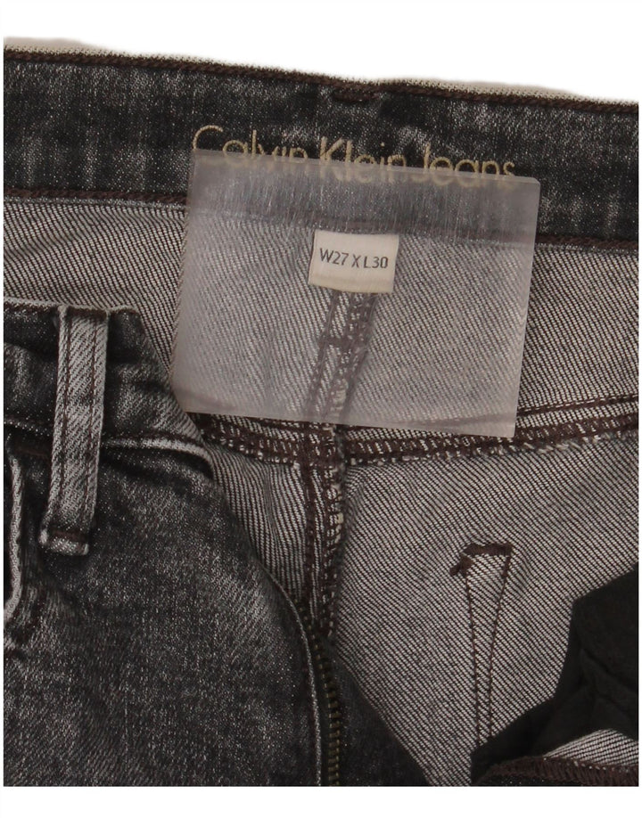 Jeans cropped skinny invecchiati Calvin Klein da donna W27 L26 Grigi
