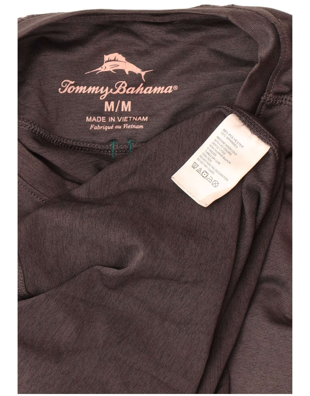 Tommy Bahama Top da uomo a maniche lunghe in poliestere grigio medio