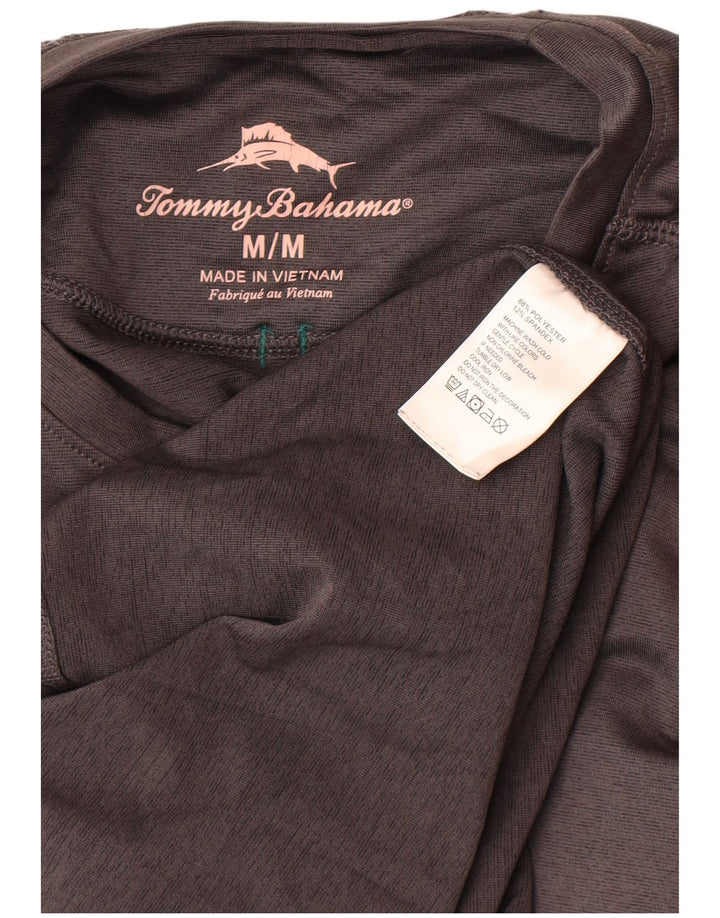Tommy Bahama Top da uomo a maniche lunghe in poliestere grigio medio