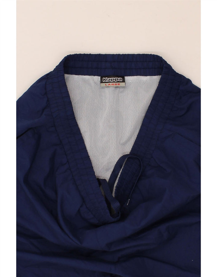 KAPPA Mens Sport Shorts Large Navy Blue Polyester Vintage Kappa and Second-Hand Kappa from Messina Hembry 