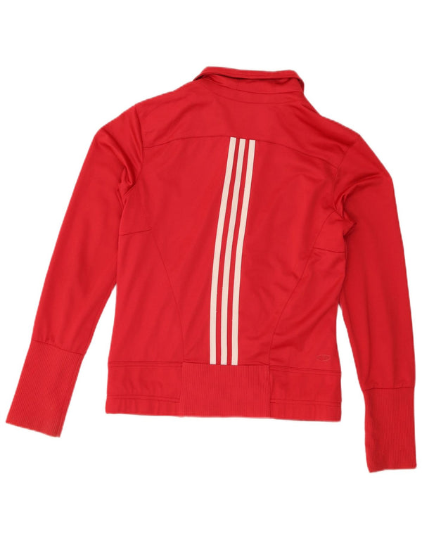 Giacca da tuta da donna Adidas Clima 365 UK 12 poliestere rosso medio