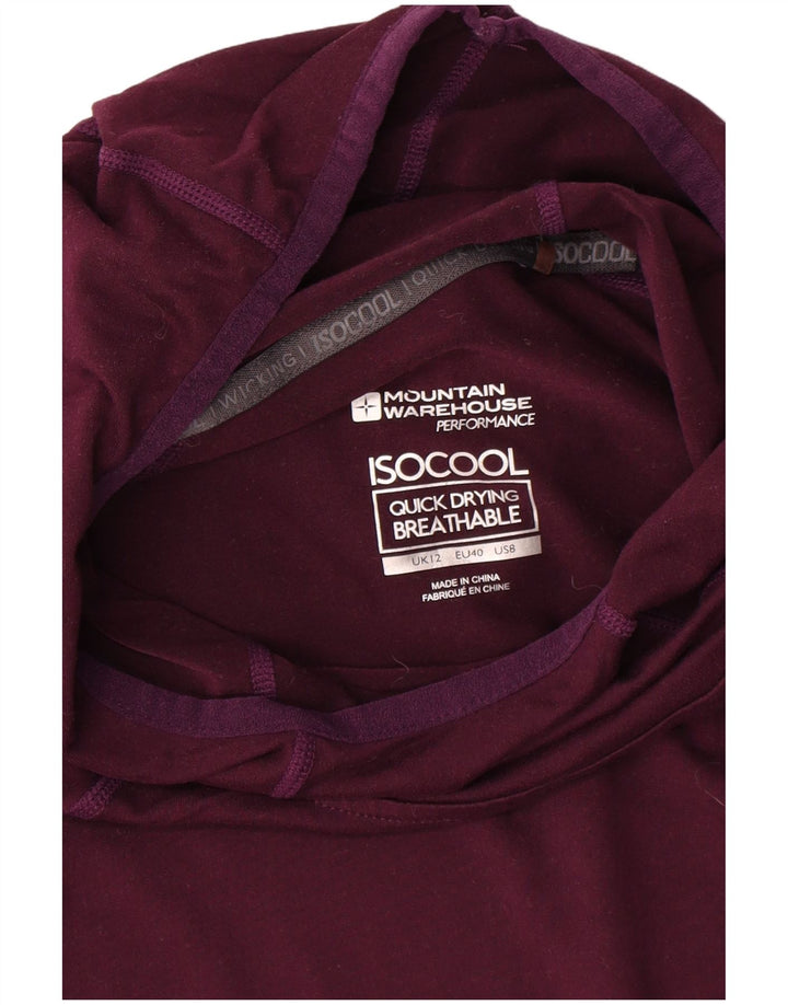Mountain Warehouse Top IsoCool da donna a maniche lunghe UK 12 Bordeaux medio