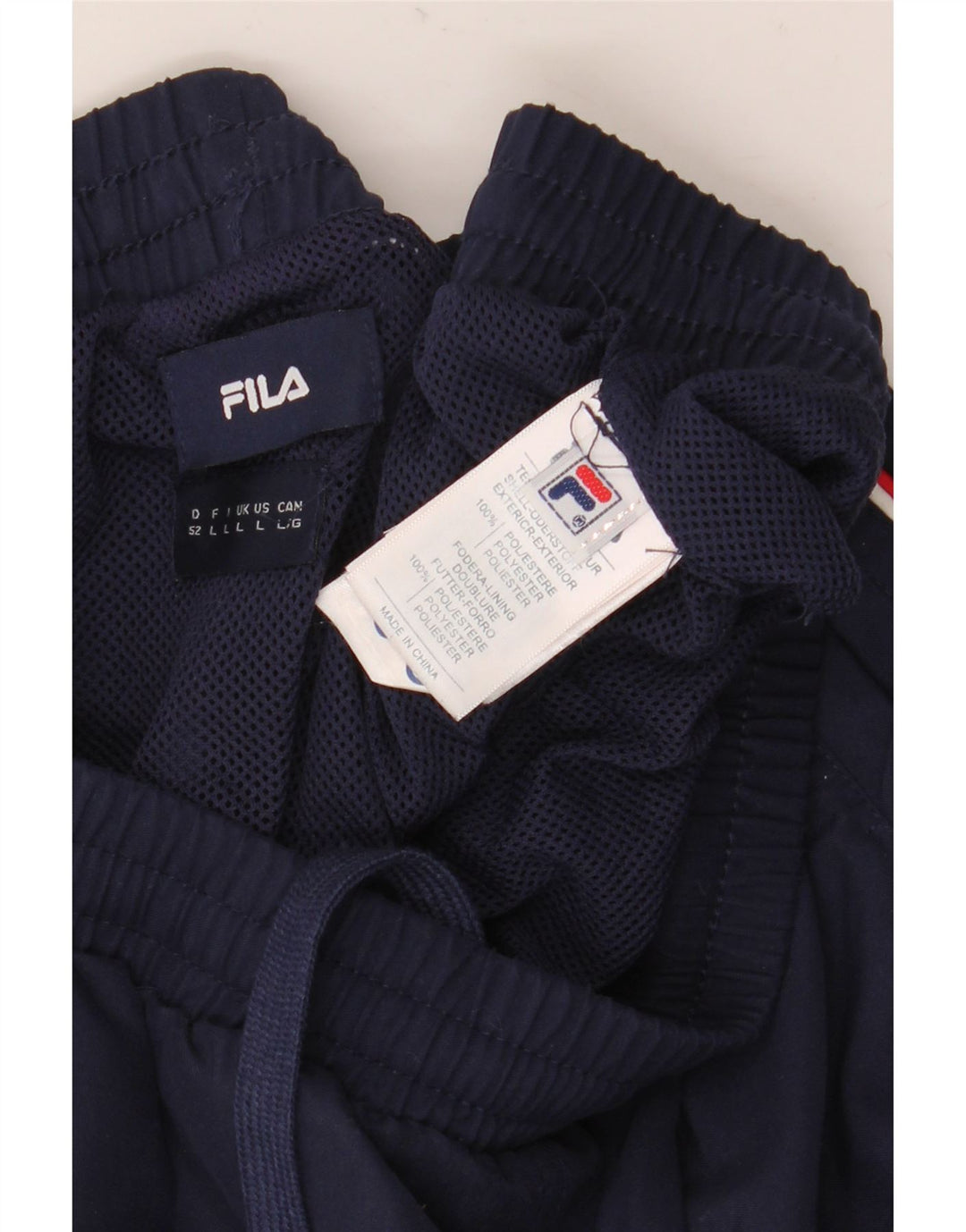 Pantaloncini sportivi da uomo Fila Large in poliestere blu navy