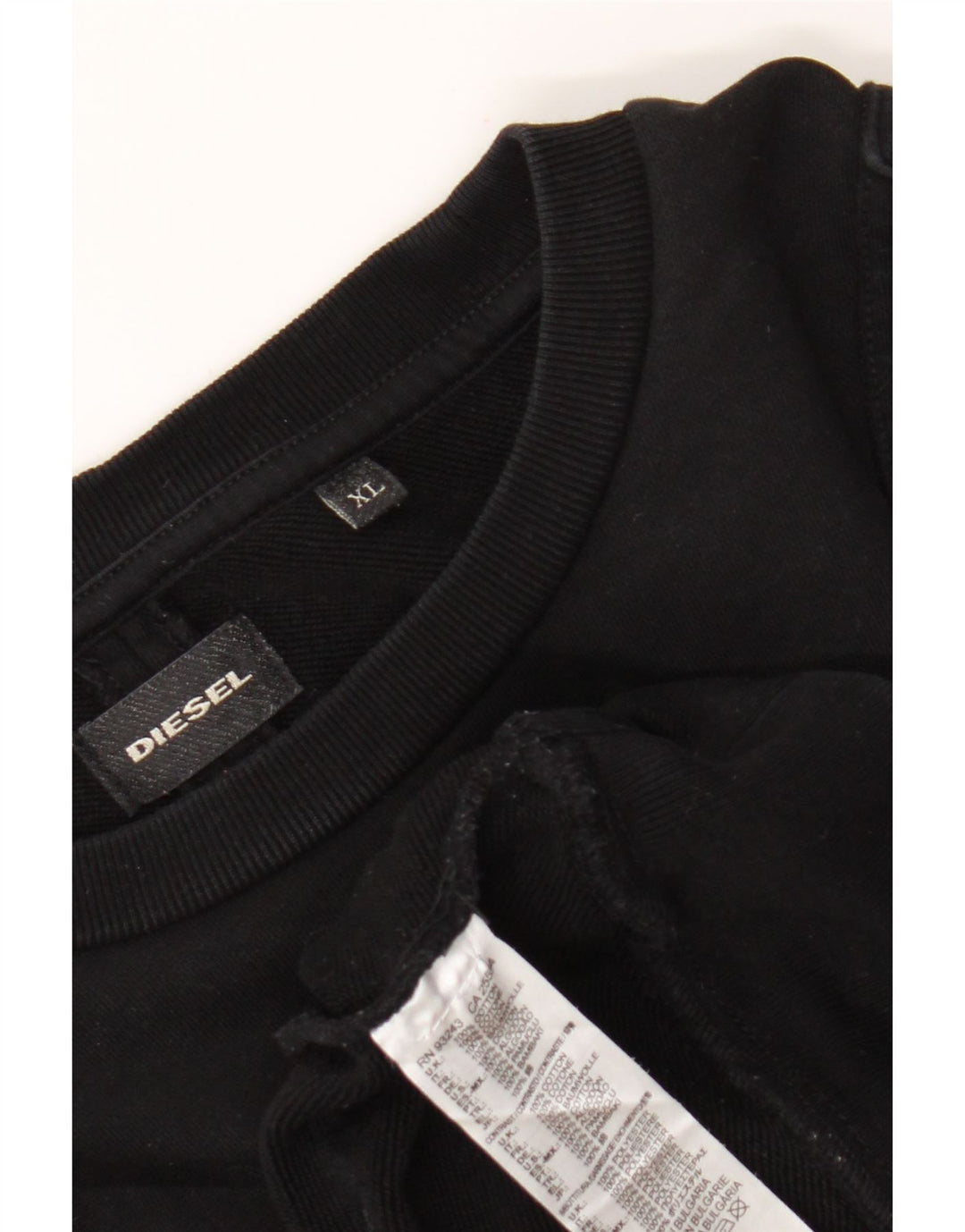 Felpa da uomo Diesel Jumper XL in cotone nero