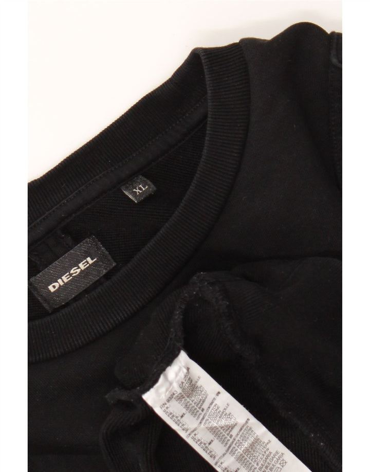 Felpa da uomo Diesel Jumper XL in cotone nero