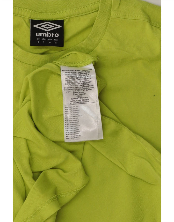 T-shirt grafica da uomo Umbro Top Small in cotone verde